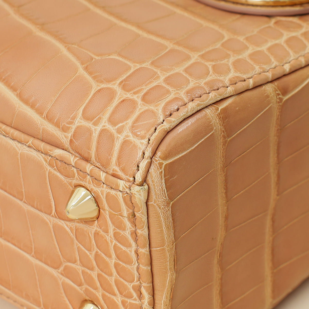 Christian Dior Blush Nude Alligator w/ Crystal Lady Dior Small Bag-Christian Dior-THE CLOSET