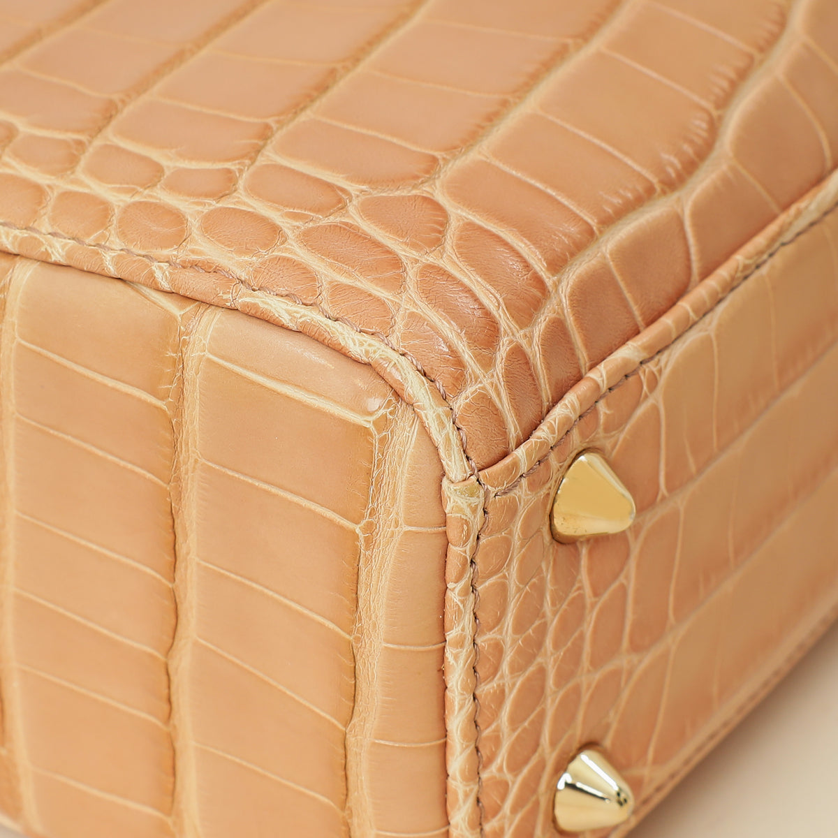 Christian Dior Blush Nude Alligator w/ Crystal Lady Dior Small Bag-Christian Dior-THE CLOSET