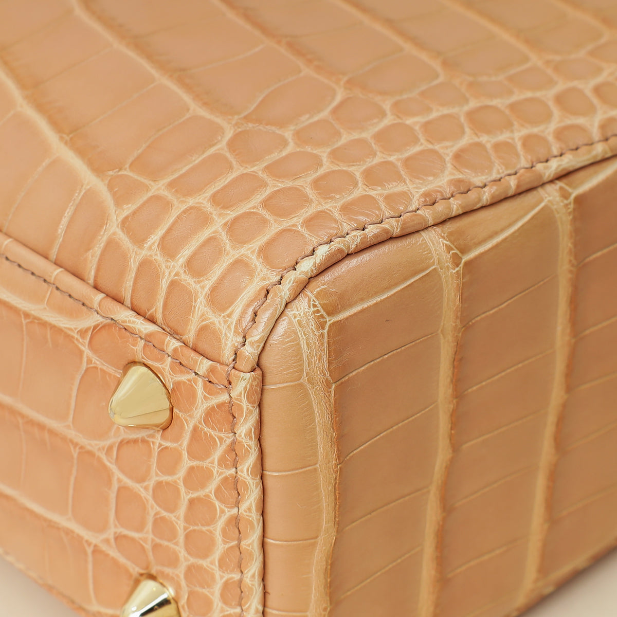 Christian Dior Blush Nude Alligator w/ Crystal Lady Dior Small Bag-Christian Dior-THE CLOSET