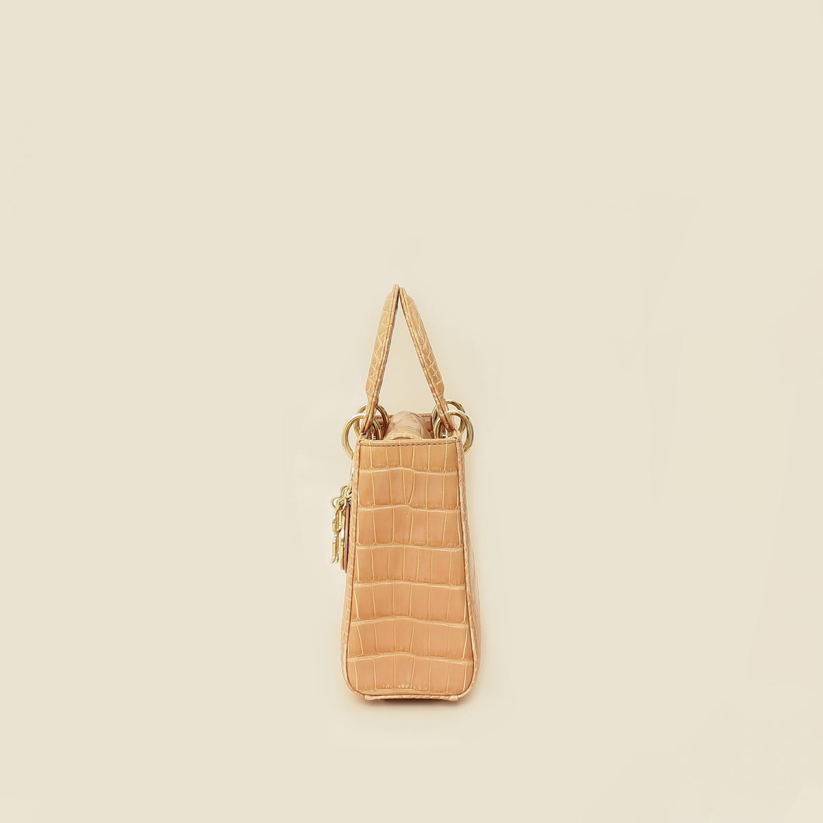 Christian Dior Blush Nude Alligator w/ Crystal Lady Dior Small Bag-Christian Dior-THE CLOSET