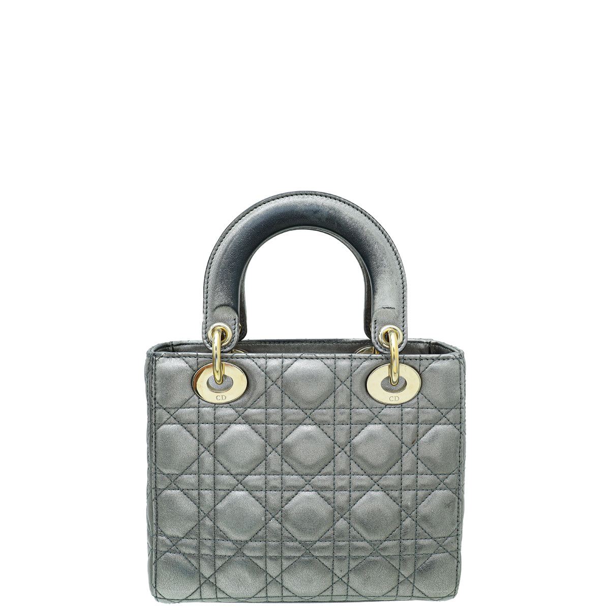 Christian Dior Metallic Gray My ABCDior Lady Dior Small Bag-Christian Dior-THE CLOSET