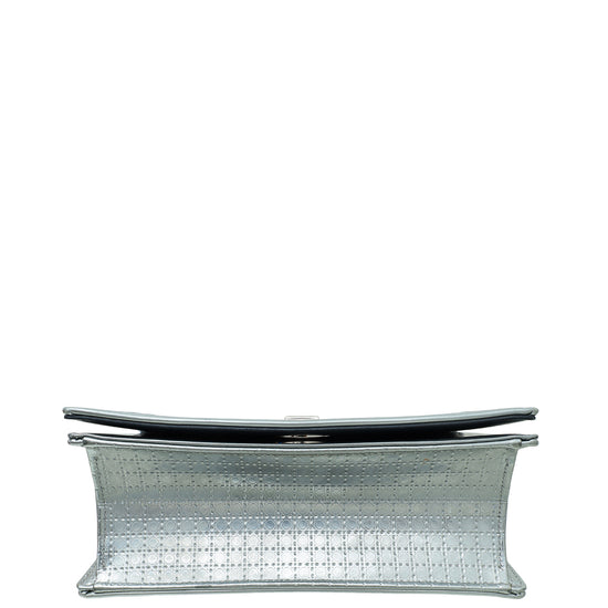 Christian Dior Silver Diorama Micro Cannage Small Shoulder Bag
