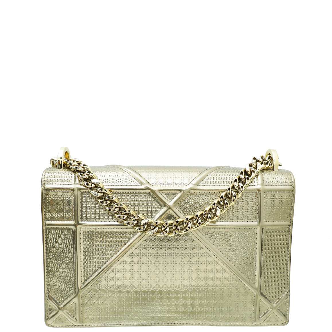 Christian Dior Champaigne Diorama Micro Cannage Medium Flap Bag