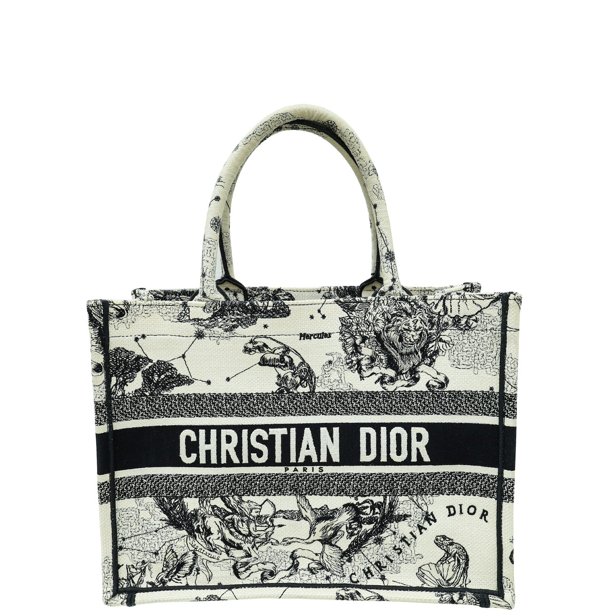 Christian Dior Bicolor Book Tote Zodiac Medium Bag