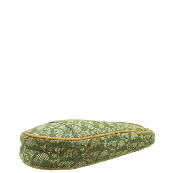 Christian Dior Kaki Green Oblique Saddle Mini Pochette