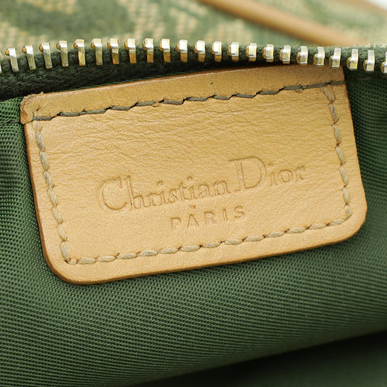 Christian Dior Kaki Green Oblique Saddle Mini Pochette
