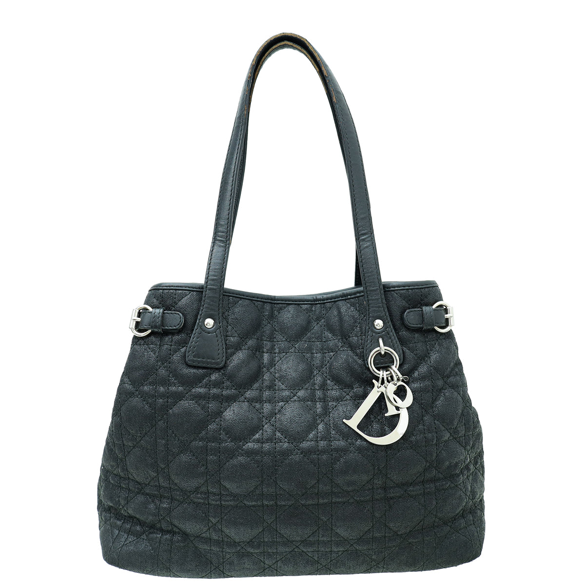 Christian Dior Black Panarea Tote Cannage Medium Bag-Christian Dior-THE CLOSET