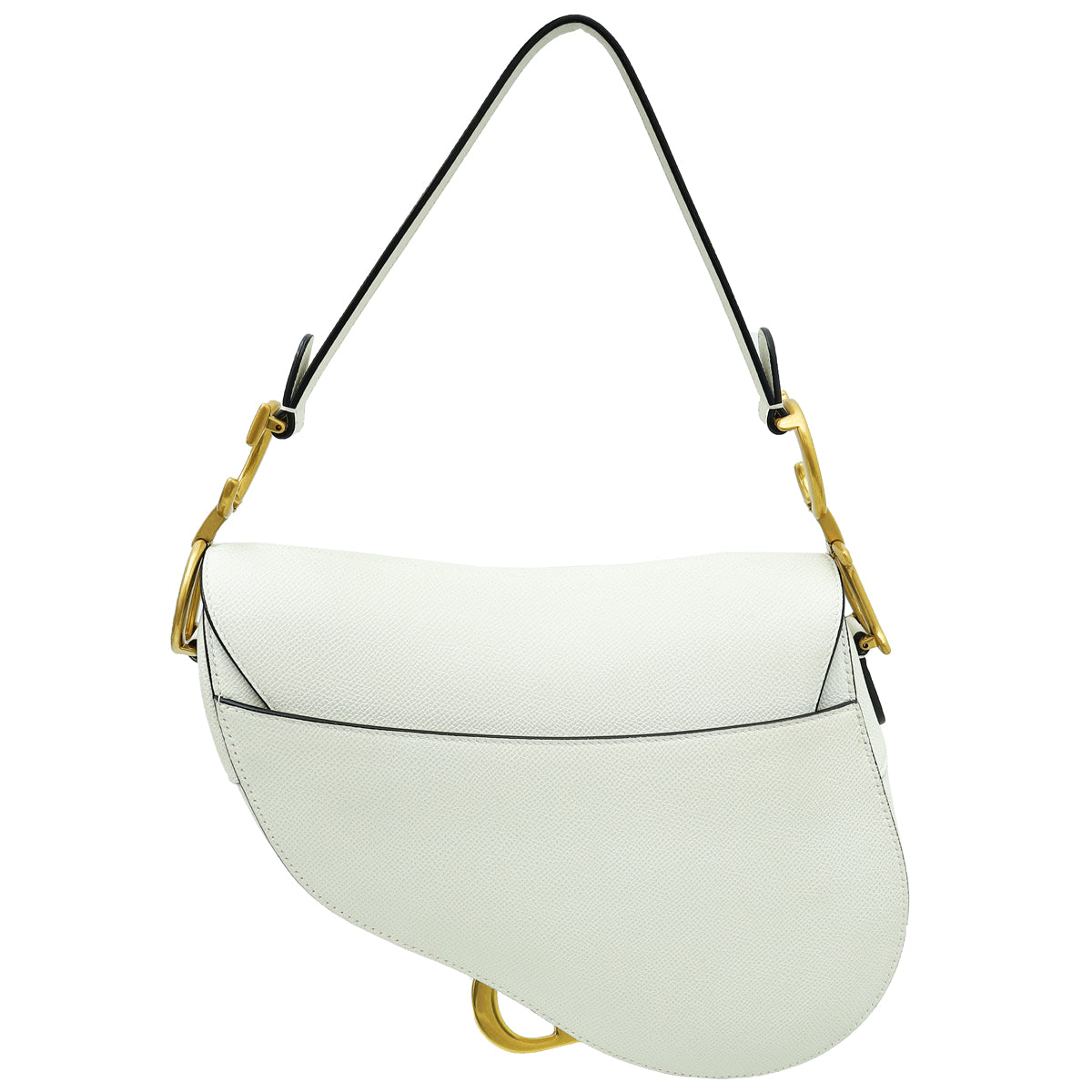 Christian Dior White Saddle Medium Bag