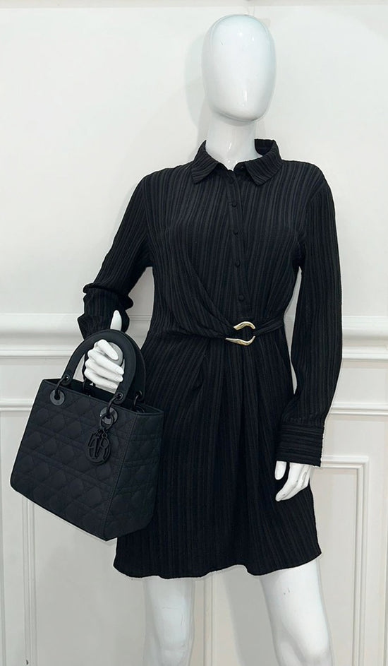 Christian Dior So Black Matte Lady Dior Medium Bag