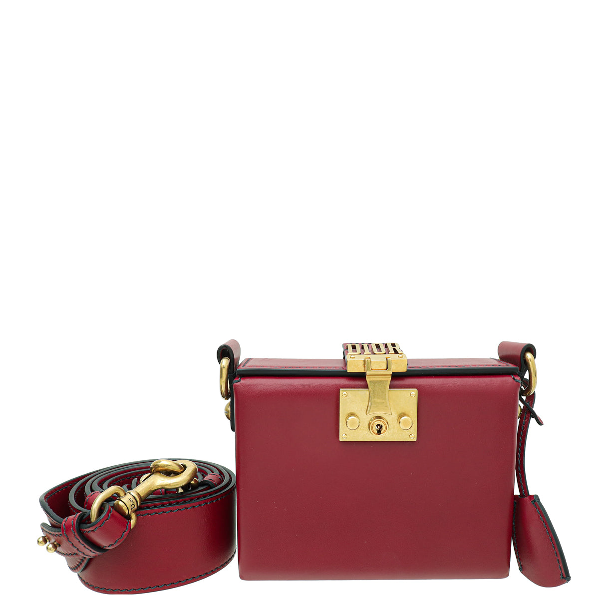 Christian Dior Burgundy Dioraddict Lockbox Bag-Christian Dior-THE CLOSET