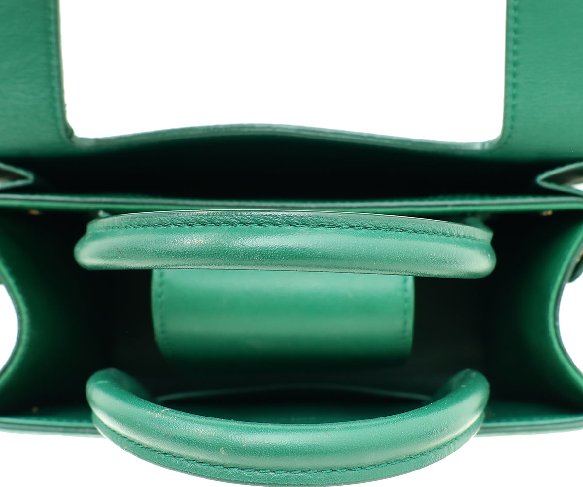 Christian Dior Green Diorever Mini Top Handle Bag