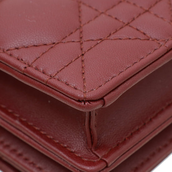 Christian Dior Burgundy My Dior Quilted Mini Bag