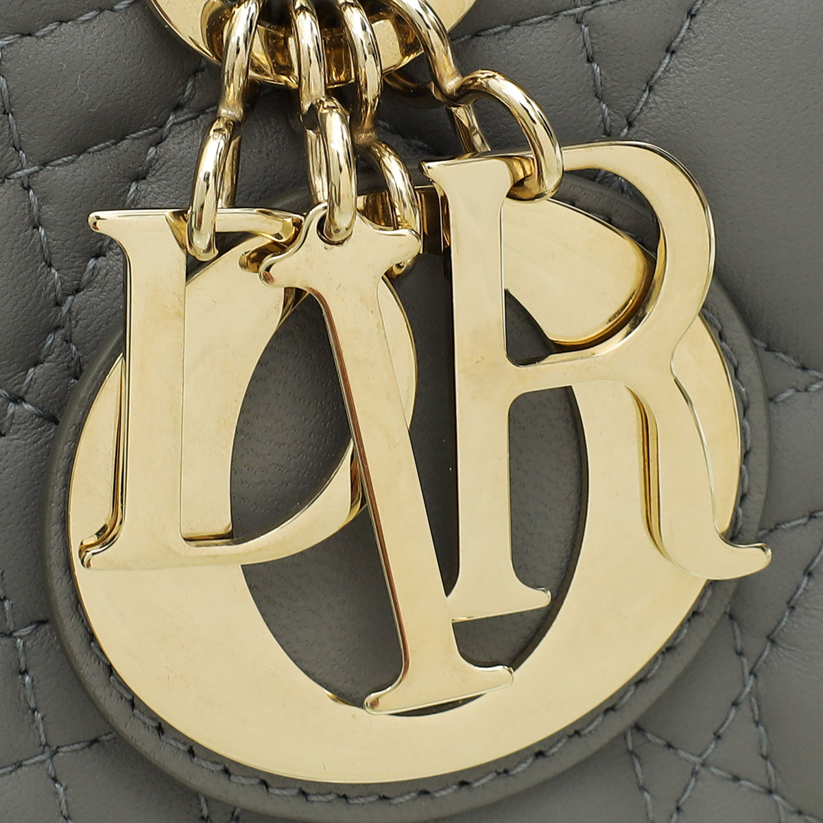 Christian Dior Grey Lady Dior My ABCDior Small Bag-Christian Dior-THE CLOSET