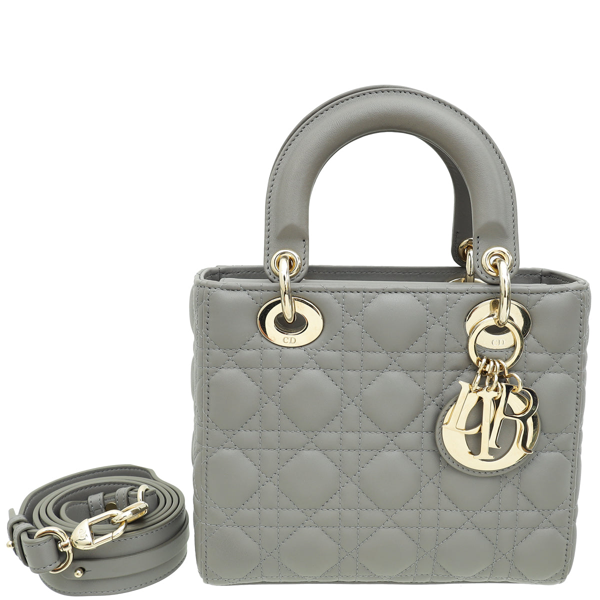 Christian Dior Grey Lady Dior My ABCDior Small Bag-Christian Dior-THE CLOSET