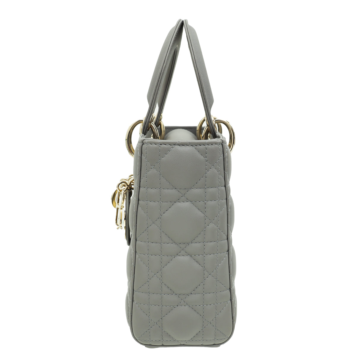 Christian Dior Grey Lady Dior My ABCDior Small Bag-Christian Dior-THE CLOSET