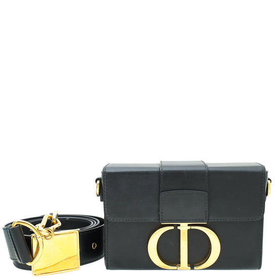 Christian Dior Black 30 Montaigne Box Shoulder Bag