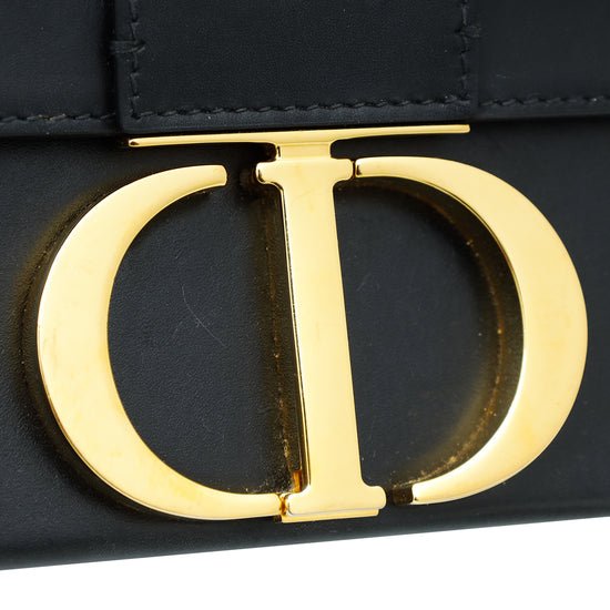 Christian Dior Black 30 Montaigne Box Shoulder Bag