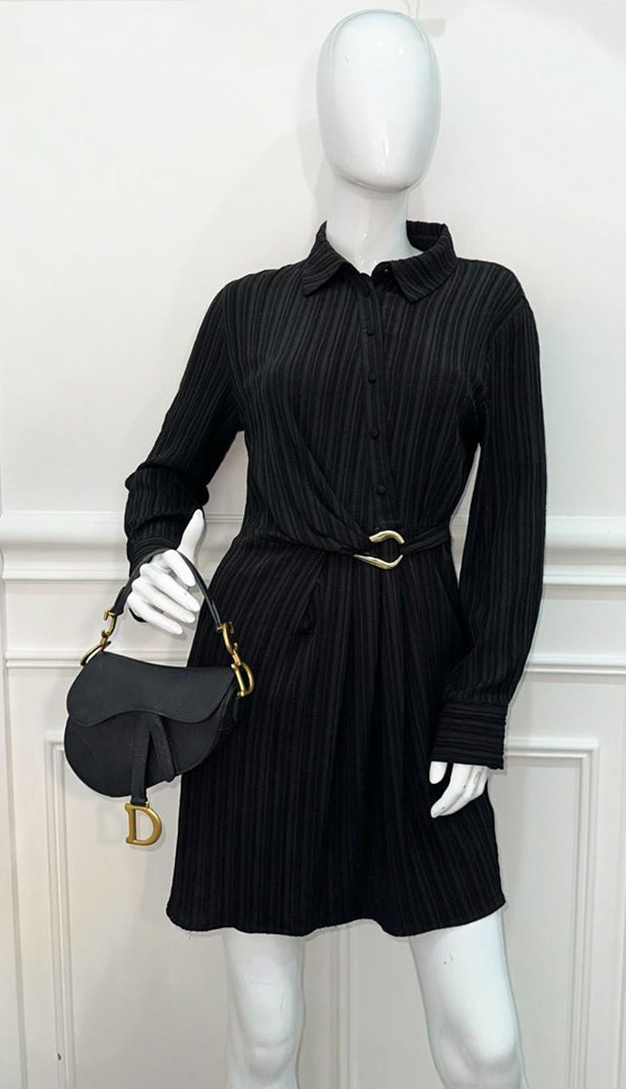 Christian Dior Black Mini Saddle Bag THE CLOSET Christian Dior Black Mini Saddle Bag THE CLOSET