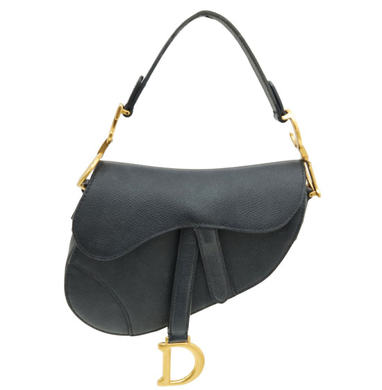 Christian Dior Black Mini Saddle Bag