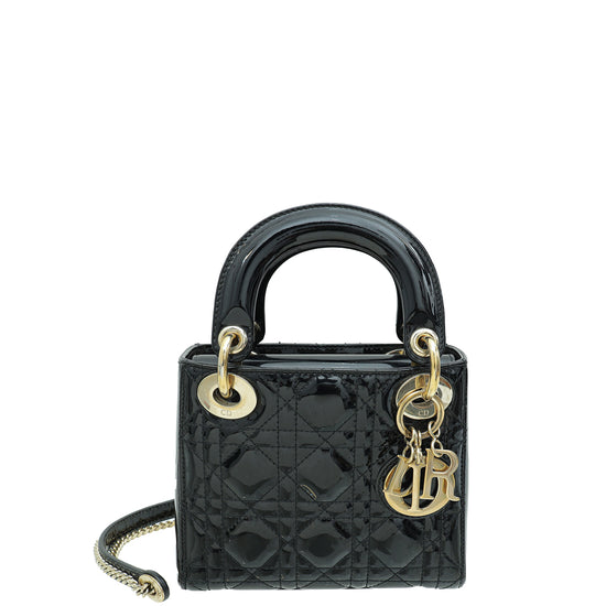 Christian Dior Black Mini Lady Dior Chain Bag