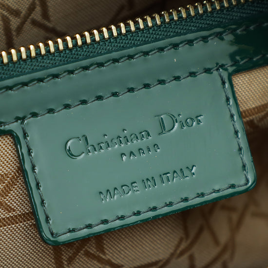 Christian Dior Forest Green Lady Dior Medium Bag