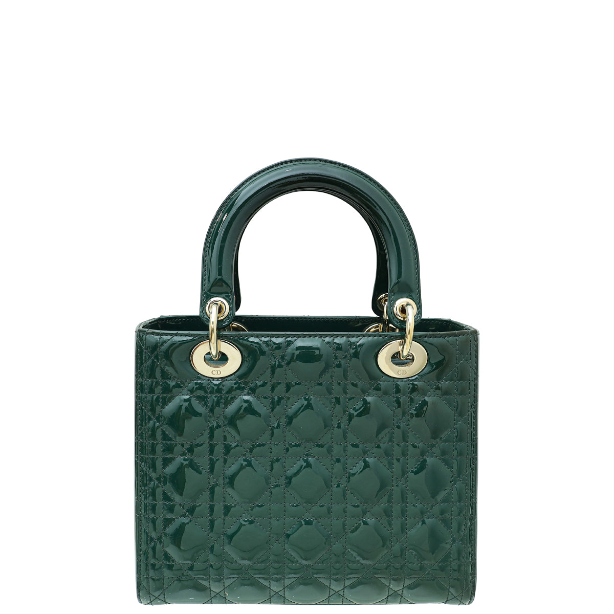 Christian Dior Forest Green Lady Dior Medium Bag