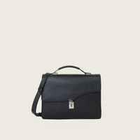 Christian Dior Black Elite Grained Calfskin Briefcase Bag