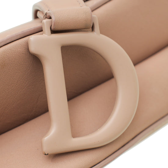 Christian Dior Rose Des Vents Ultra Matte Saddle Mini Bag