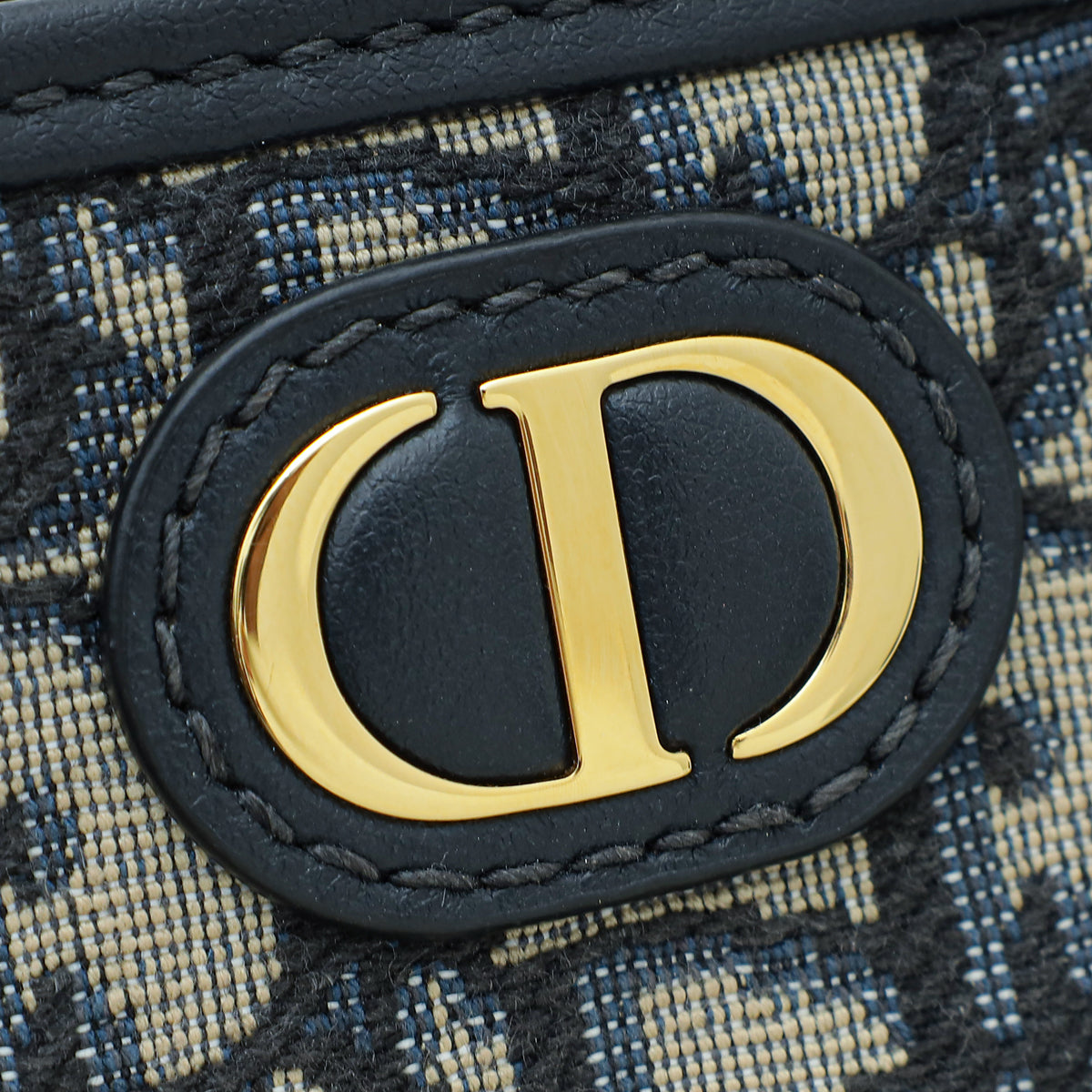 Christian Dior Navy Blue Oblique 30 Montaigne Dea Pouch