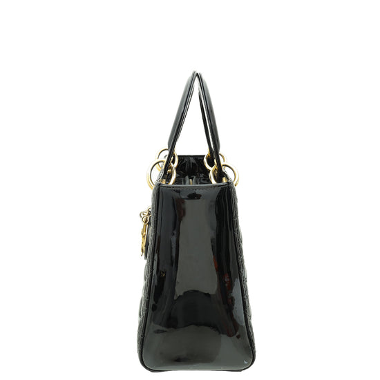 Christian Dior Black Lady Dior Medium Bag