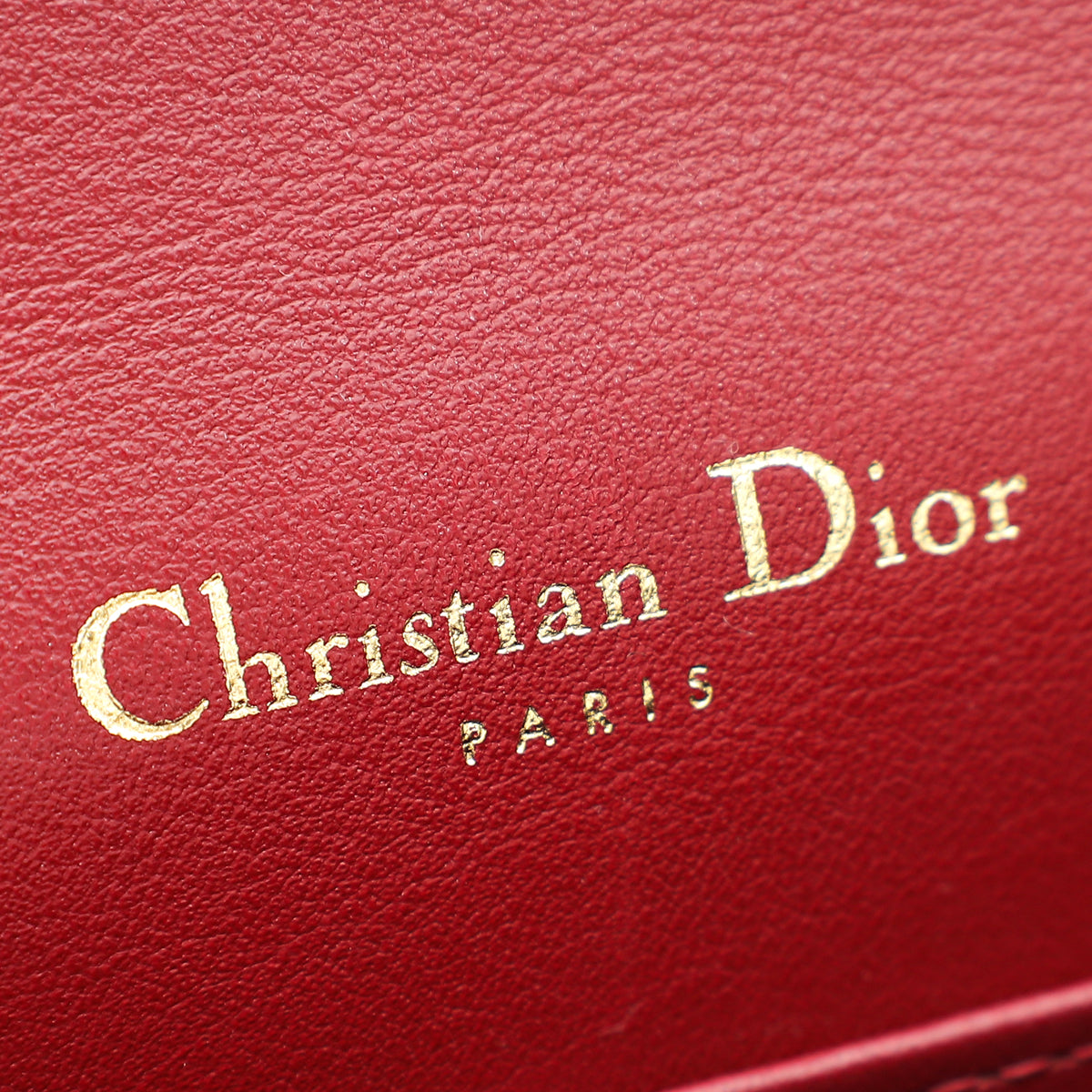 Christian Dior Cherry Lady Dior Cannage Chain Pouch