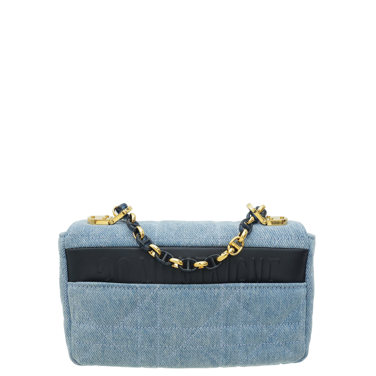 Christian Dior Blue MacroCannage Denim Caro Small Bag