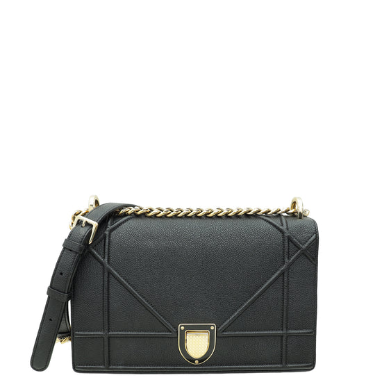 Christian Dior Black Diorama Medium Bag