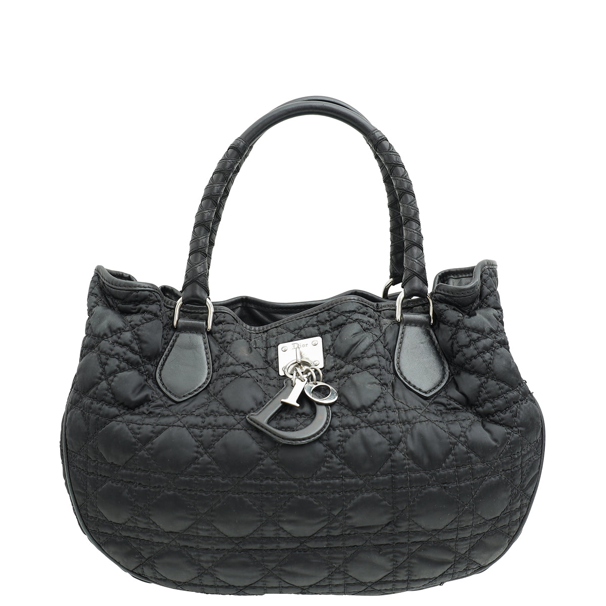 Christian Dior Black Nylon Cannage Shopper Tote Bag-Christian Dior-THE CLOSET