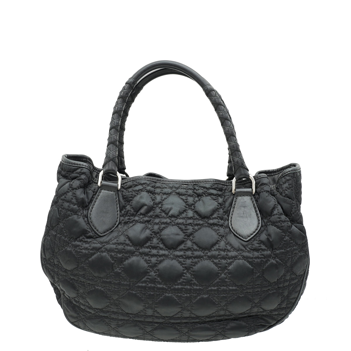 Christian Dior Black Nylon Cannage Shopper Tote Bag-Christian Dior-THE CLOSET