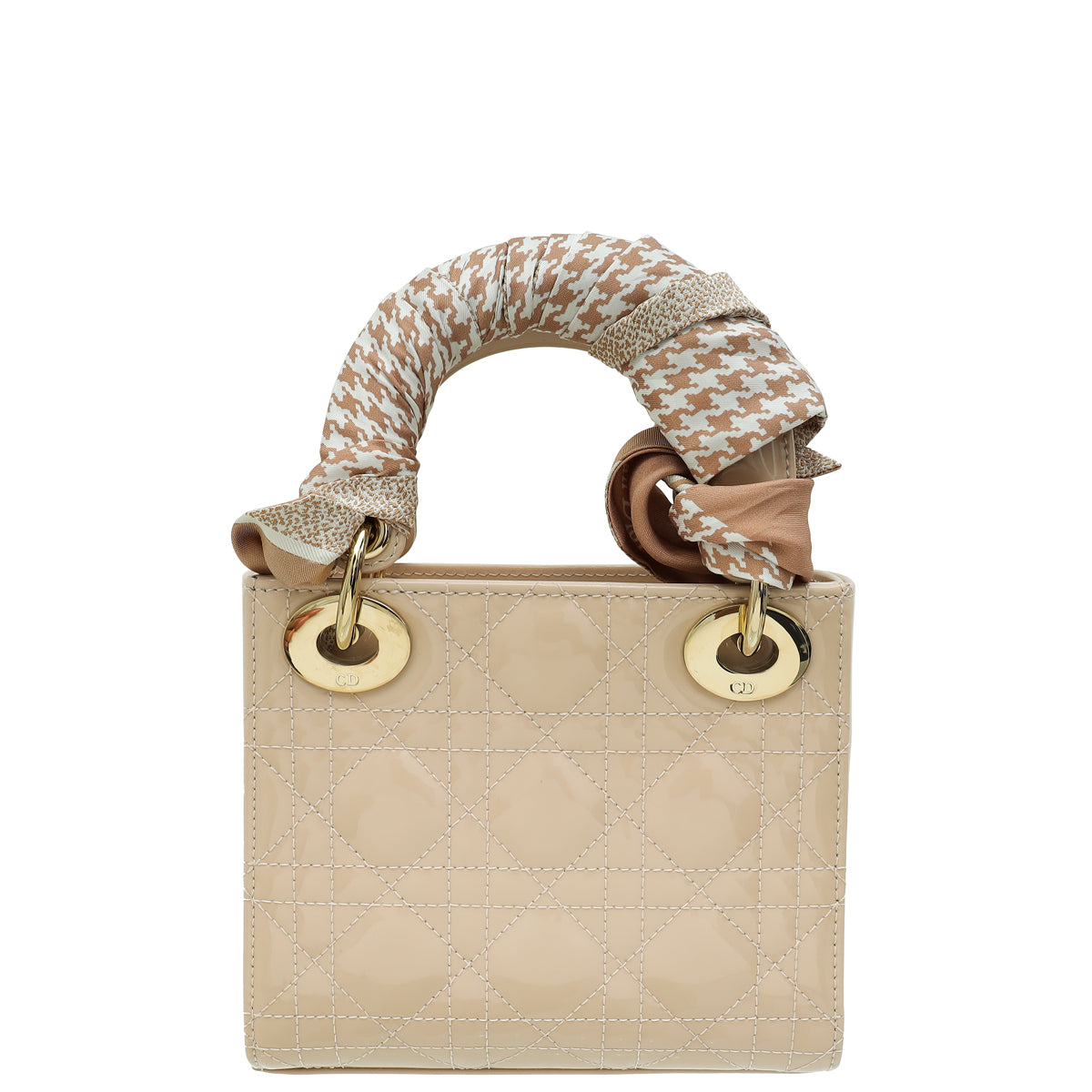 Christian Dior Powder Pink Mini Lady Dior Bag W/ Twilly-Christian Dior-THE CLOSET