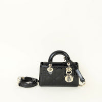 Christian Dior Black Micro Lady D-Joy Bag
