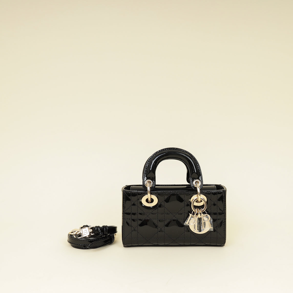 Christian Dior Black Cannage Micro Lady D-Joy Bag-Christian Dior-THE CLOSET