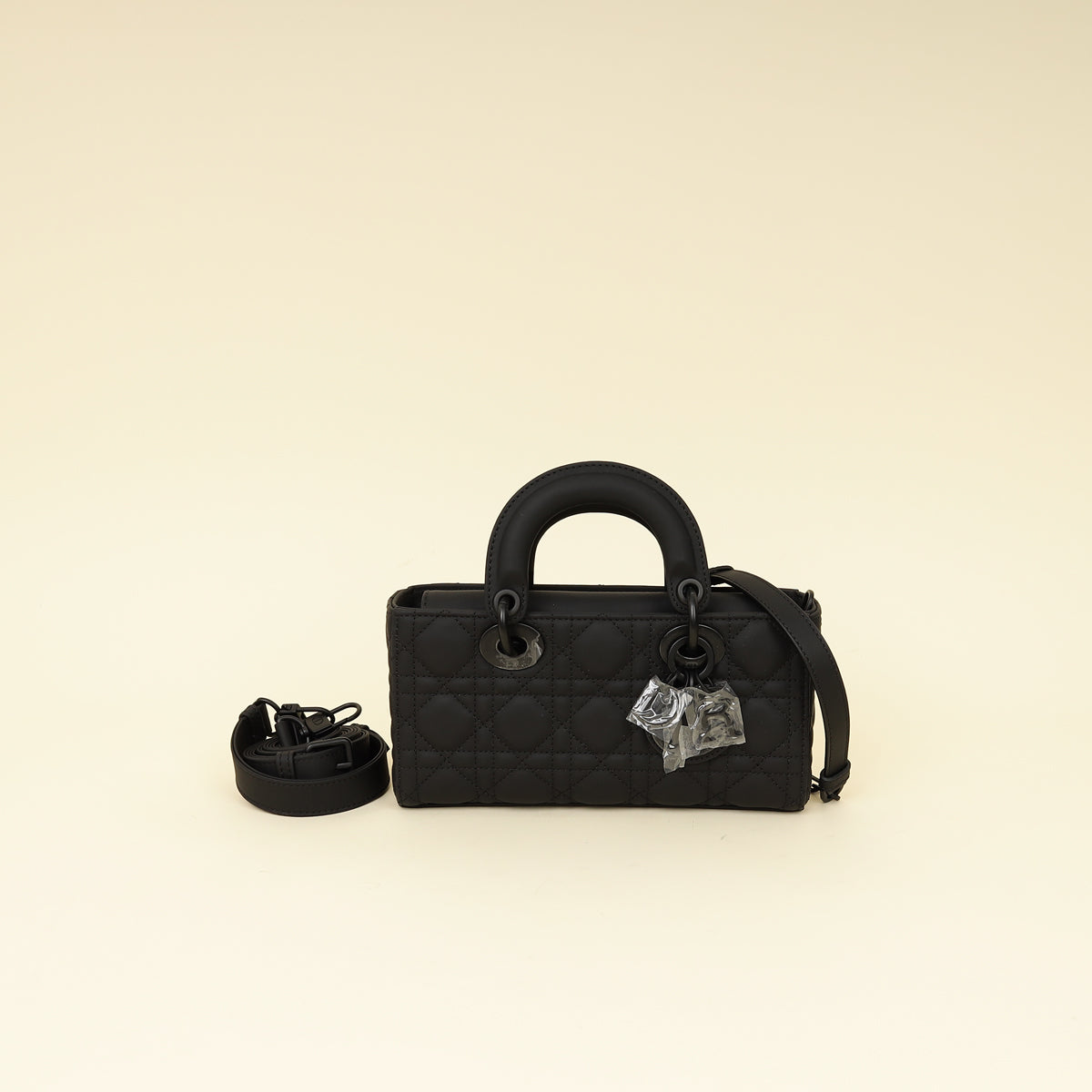 Christian Dior Black Ultramatte Cannage Lady D-Joy Small Bag-Christian Dior-THE CLOSET