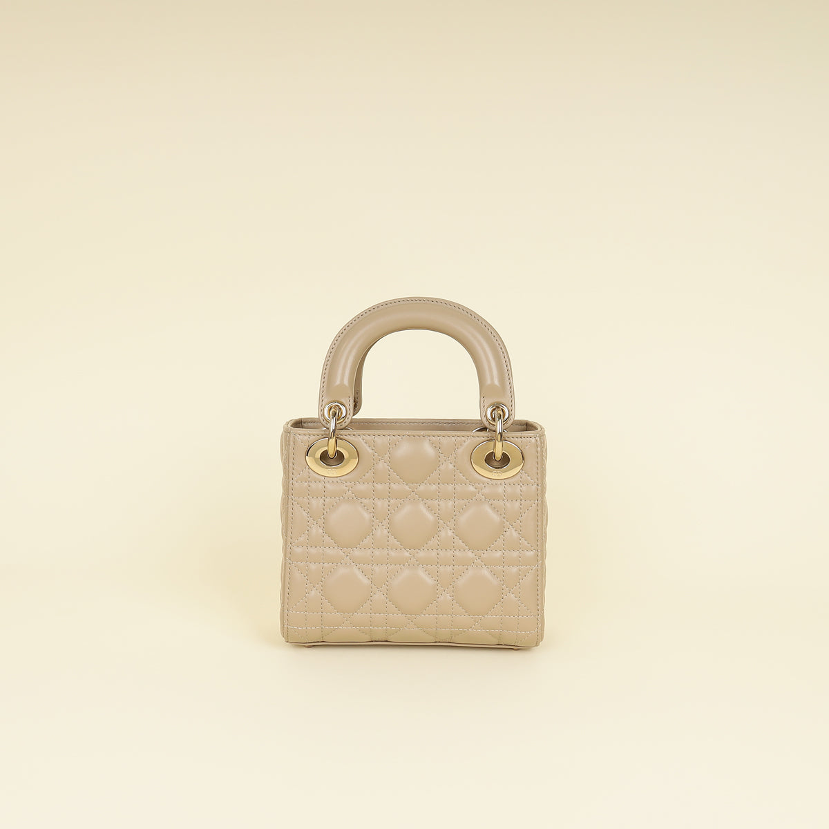 Christian Dior Beige Lady Dior Mini Chain Bag-Christian Dior-THE CLOSET