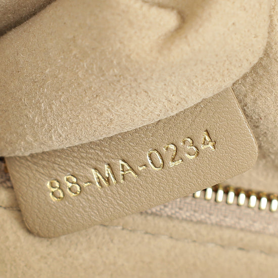 Christian Dior Beige Lady Dior Mini Chain Bag w/ Twilly