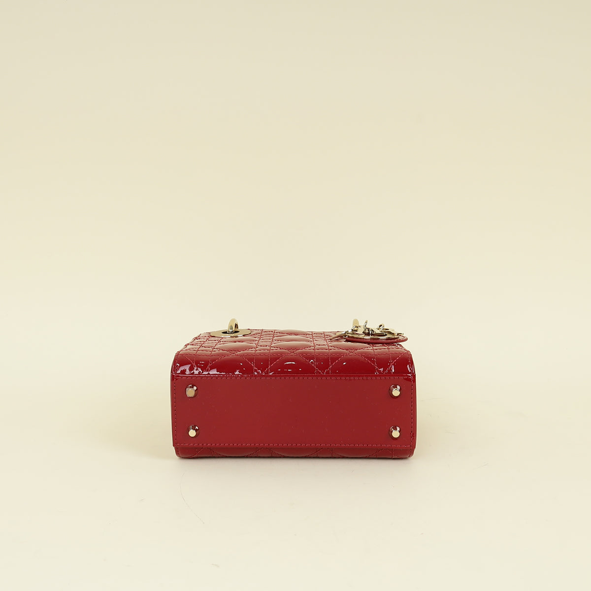 Christian Dior Cherry Red Lady Dior Mini Chain Bag