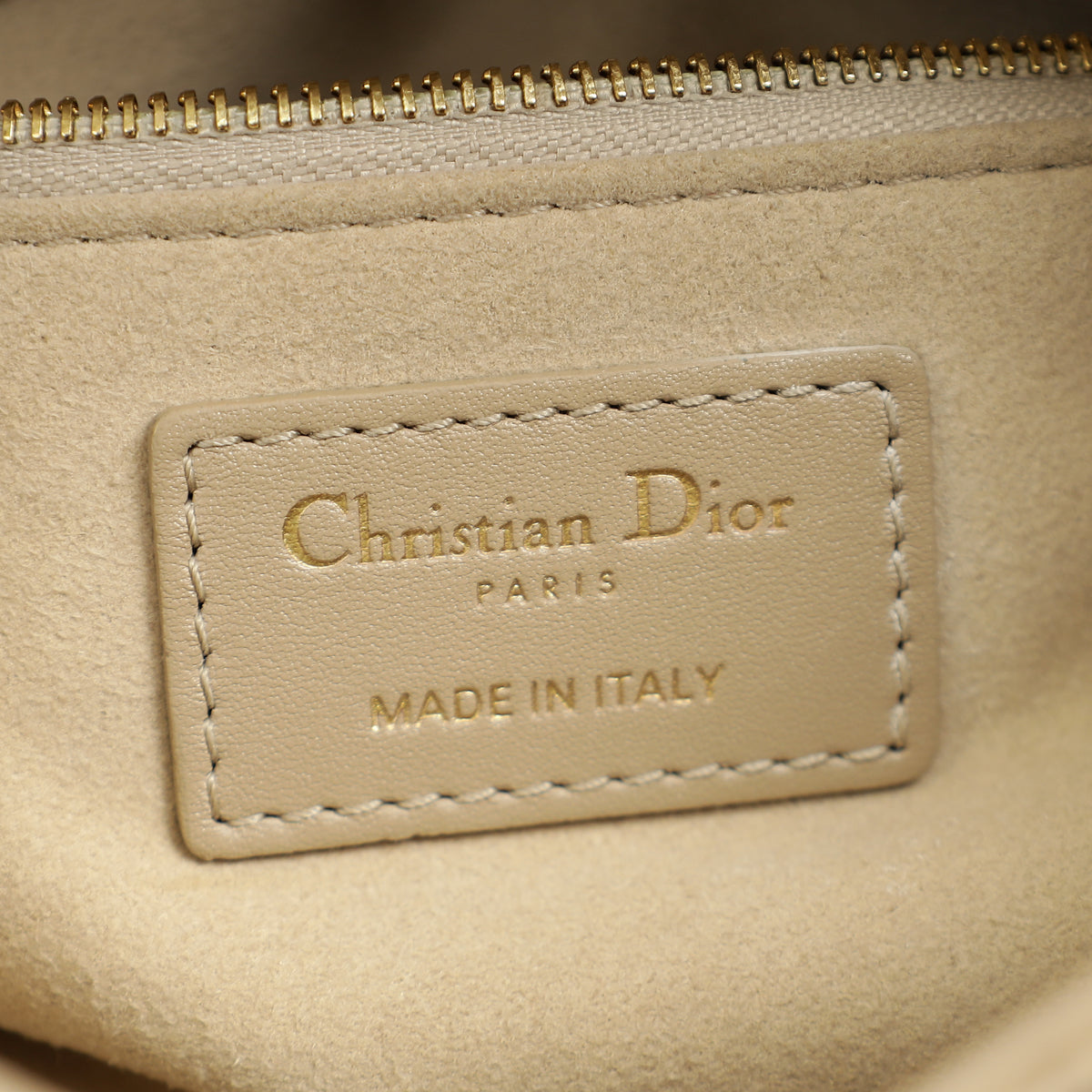 Christian Dior Beige Lady dior Mini Chain Bag