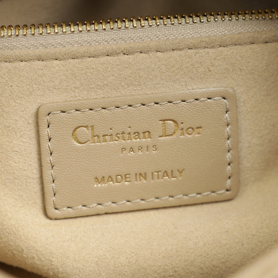 Christian Dior Beige Lady dior Mini Chain Bag