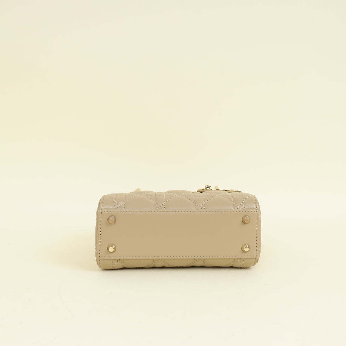 Christian Dior Beige Lady dior Mini Chain Bag