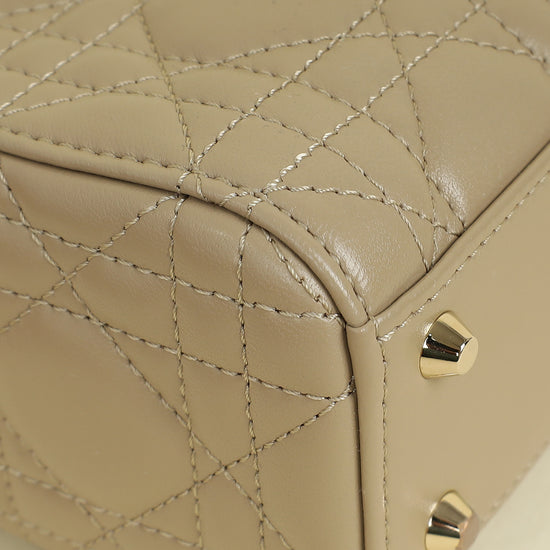 Christian Dior Beige Lady dior Mini Chain Bag