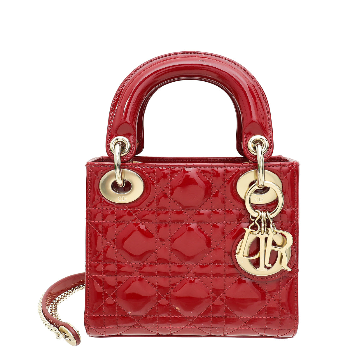 Christian Dior Red Chain Mini Lady Dior Bag