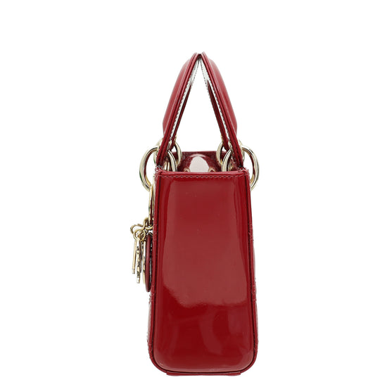 Christian Dior Red Chain Mini Lady Dior Bag