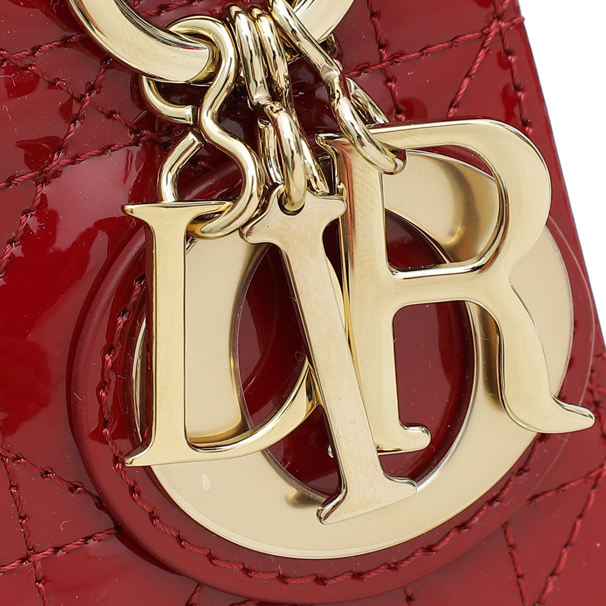 Christian Dior Red Chain Mini Lady Dior Bag