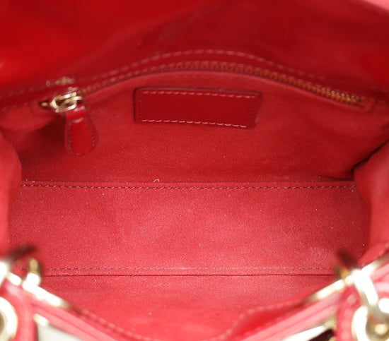 Christian Dior Red Chain Mini Lady Dior Bag